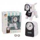 Alarm Robot Kid Toy Deformation Table Clocks Creative Cartoon Desk Clock Kids Gift white