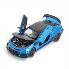 Alloy Delicate Simulation 1:32 Camaro Sports  Car  Model  Ornaments Sound Lights Rear Wheel Pull Back Car Toys Children Gifts Blue