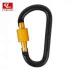 Aluminium Alloy Keychain Climbing Button Carabiner Safety Buckle Outdoor Camping Accessories black