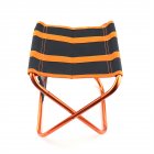 Aluminum Alloy Outdoor Folding  Stool With Side Pockets Ultra Lightweight Portable Dirt-resistant Camping Fishing Chairsn orange black_28 x 24 x 22CM