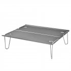 Aluminum Alloy Portable Table Outdoor Foldable Folding Camping Hiking Desk Traveling Outdoor Picnic Table silver gray
