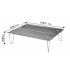 Aluminum Alloy Portable Table Outdoor Foldable Folding Camping Hiking Desk Traveling Outdoor Picnic Table silver gray