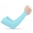 Arm Sleeves For Women Men Summer Ice Silk Sun Protection Arm Sleeves For Outdoor Cycling Driving Sports blue