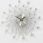 Artistic Metal <span style='color:#F7840C'>Wall</span> <span style='color:#F7840C'>Clock</span> with Acrylic Diamond 33cm