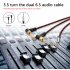 Audio Cable Adapter Jack 3 5mm to Dual 6 35mm Aux Corporal Mono 6 5 Jack to Male 3 5mm Mixer Cable Jack Divider 1 meter
