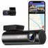 Azdome Hd 1080p Dash Cam Wifi Gps Recorder Car Camera 24 Hours Parking Monitoring Night Vision G sensor Dashcam black