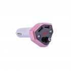 B4 12-24v Car Cigarette Lighter Socket Usb Charger Mp3 Player Bluetooth-compatible Hands-free Calling Led Display rose gold
