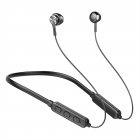 B6 Wireless Bluetooth-compatible 5.1 Earphones Binaural Hanging Neck Headset Universal Sport Earbuds Headphones With Mic black