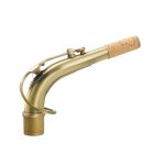 B65 Sax Bend Neck for Alto <span style='color:#F7840C'>Saxophone</span> Antique Brass Crafted Heat-insulating Material 24.5mm Nozzle with Professional Leather Pad antique cyan