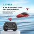 B9 Summer Remote Control Boat Water Toy Racing Rowing Double Propeller Electric High power High speed Speedboat red 2 batteries
