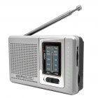 BC-R2011 AM FM Battery Operated Portable Pocket Radio With Telescopic Antenna Radios Player For Senior Home Walking silver