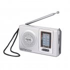 BC-R2048 AM FM Battery Operated Portable Pocket Radio Best Reception Longest Lasting Mini Radio For Emergency Hurricane Walking silver