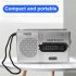 BC R21 Portable AM FM Radio Battery Operated Pocket Radio Longest Lasting Best Reception For Senior Home silver
