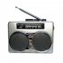 BC R306 Retro Radio Cassette Player Am Fm Radio with Telescopic Antenna 3 5mm Earphone Jack Dual Stereo Speaker Silver