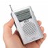 BC R60 Pocket Radio AM FM Battery Operated Portable Radio With Telescopic Antenna Earphone Jack For Indoor Outdoor silver