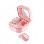 BY18 Tws Wireless Bluetooth Headphone Touch Control Noise Reduction Digital Display In-ear Sports Headset pink