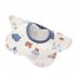 Baby Bibs Double Layer Cotton Waterproof Saliva Towel Cartoon Animal Printing 360 Degrees Rotating Bib blue bear