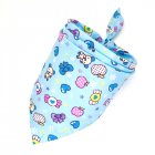 Baby Bibs Twill Cotton Triangle Lace-up Drooling Soothe Towel Cartoon Printing Bibs For 0-1 Years Old Boys Girls blue candy 40 x 40 x 58cm