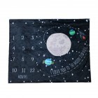 Baby Blanket Anniversary Flannel Growth Commemorative Blanket Baby Photography Props Starry sky_100*75cm