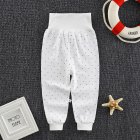 Baby Boys Girls Cotton Pants Cartoon Printing High Waist Belly Protecting Trousers For 1-3 Years Old Kids small dots 6-12months M