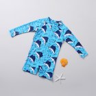 Baby Boys One-piece Swimsuit Long Sleeve Short Pants Quick-drying Beach Sunscreen Surfing Suit For Summer shark-shaped 6-7years XL