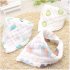Baby Cotton Bibs 8 layer Double sided Gauze With Button Cartoon Printing Bandana Drool Bibs For Boys Girls tiger 45 x 30 x 30cm