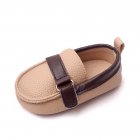 Baby Girls Boys Shoes Pu Leather Casual Breathable Anti-slip Soft Soles Low Top First Walking Shoes For Infant Khaki 9-12M sole length 13cm