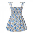 Baby Girls Summer Sling Dress Sleeveless Spaghetti Straps Mini Dress Sundress Children Clothing For 1-8 Years blue tomato 7-8Y 130