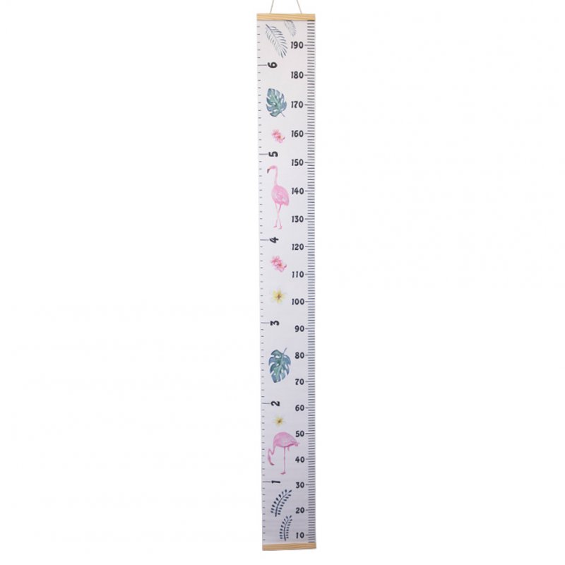 Baby Growth Chart Handing Ruler Wall Decor for Kids Removable Growth Height Chart Flamingo_20*200