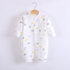 Baby Romper Infant Cotton Long Sleeves Cute Printing Breathable Jumpsuit For 0-1 Years Old Boys Girls cup bottle 6-9M 73CM