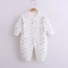 Baby Romper Infant Cotton Long Sleeves Cute Printing Breathable Jumpsuit For 0-1 Years Old Boys Girls white clouds 6-9M 73CM