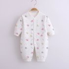 Baby Romper Infant Cotton Long Sleeves Cute Printing Breathable Jumpsuit For 0-1 Years Old Boys Girls pink hedgehog 0-3M 59cm