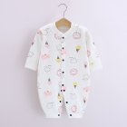 Baby Romper Infant Cotton Long Sleeves Cute Printing Breathable Jumpsuit For 0-1 Years Old Boys Girls pink animals 6-9M 73CM