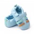 Baby Sandals Soft Sole Anti slip Princess Shoes Pu Leather Low Top Breathable First Walkers Shoes For Boys Girls blue 6 9M sole length 12cm