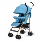 Baby Stroller Four-wheel Foldable Lightweight Baby Carriage Blue
