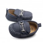 Baby Toddler Shoes Cute Pu Leather Anti-slip Soft Sole Breathable Low Top Casual Infant Walking Shoes Dark blue 0-6month 11cm/50.2g