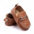Baby Toddler Shoes Cute Pu Leather Anti slip Soft Sole Breathable Low Top Casual Infant Walking Shoes brown 0 6month 11cm 50 2g