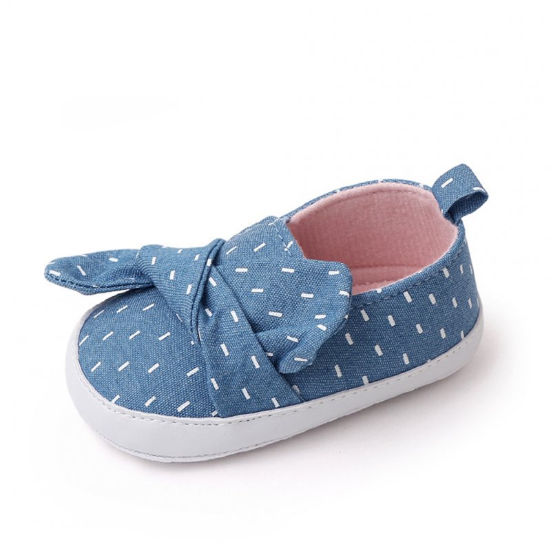 Baby Toddler Shoes Infant Anti-slip Soft Soles Low Top Sneaker Cute Printing Breathable Shoes For 3-12 Months Kids blue stripes 3-6M sole length 11cm