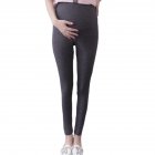 Basic Solid Color Abdomen Support Leggings Trousers for Pregnant Woman  Dark gray_2XL