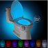 Bathroom Smart Led Night  Light Body Motion Sensor 8 color Decorative Toilet Lamp 8 colors