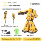 Battle Robot Remote Control Fight Robot With Battery Charging Cable Remote Control Lighting Remote Robot Gifts For Birthday yellow