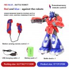 Battle Robot Remote Control Fight Robot With Battery Charging Cable Remote Control Lighting Remote Robot Gifts For Birthday blue