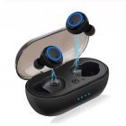 W12 TWS Wireless Earphone for IOS Android Mobile Phone Bluetooth 5.0 Multi-function Sports Headphone Touch Control Earbuds with Charging Box  Blue ring touch version