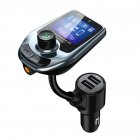 Big Screen Car MP3 Bluetooth 5.0 Player Dual USB Charging gray