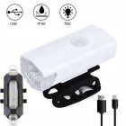 Bike Bicycle Lights USB LED Rechargeable Set Mtb Road Bike Front Rear Headlights Lamp Cycling Accessories white headlights+taillights