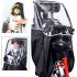 Bike Rear Seat Canopy With Window Bike Child Seat Rainproof Windproof Cover For Child Bike Seat 78 x 55 x 45cm black