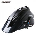Bikeboy Bicycle Mountain Bike Helmet Riding Integrally Molded Bicycle Highway Men And Women Safe Accessories <span style='color:#F7840C'>Equipment</span> black_Free size