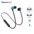 Bluetooth 4 2 Stereo Earphone Headset Wireless Magnetic In Ear Earbuds   Blue