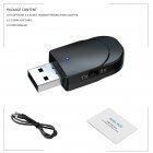 Bluetooth 5.0 Audio Receiver Transmitter Mini Stereo Bluetooth USB 3.5mm Jack For <span style='color:#F7840C'>TV</span> PC <span style='color:#F7840C'>Car</span> Kit Wireless Adapter black