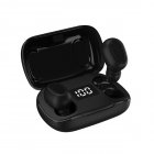 Bluetooth 5.0 Earphone Wireless LED Display L21 pro TWS Stereo Sport Waterproof Earbuds Headset black